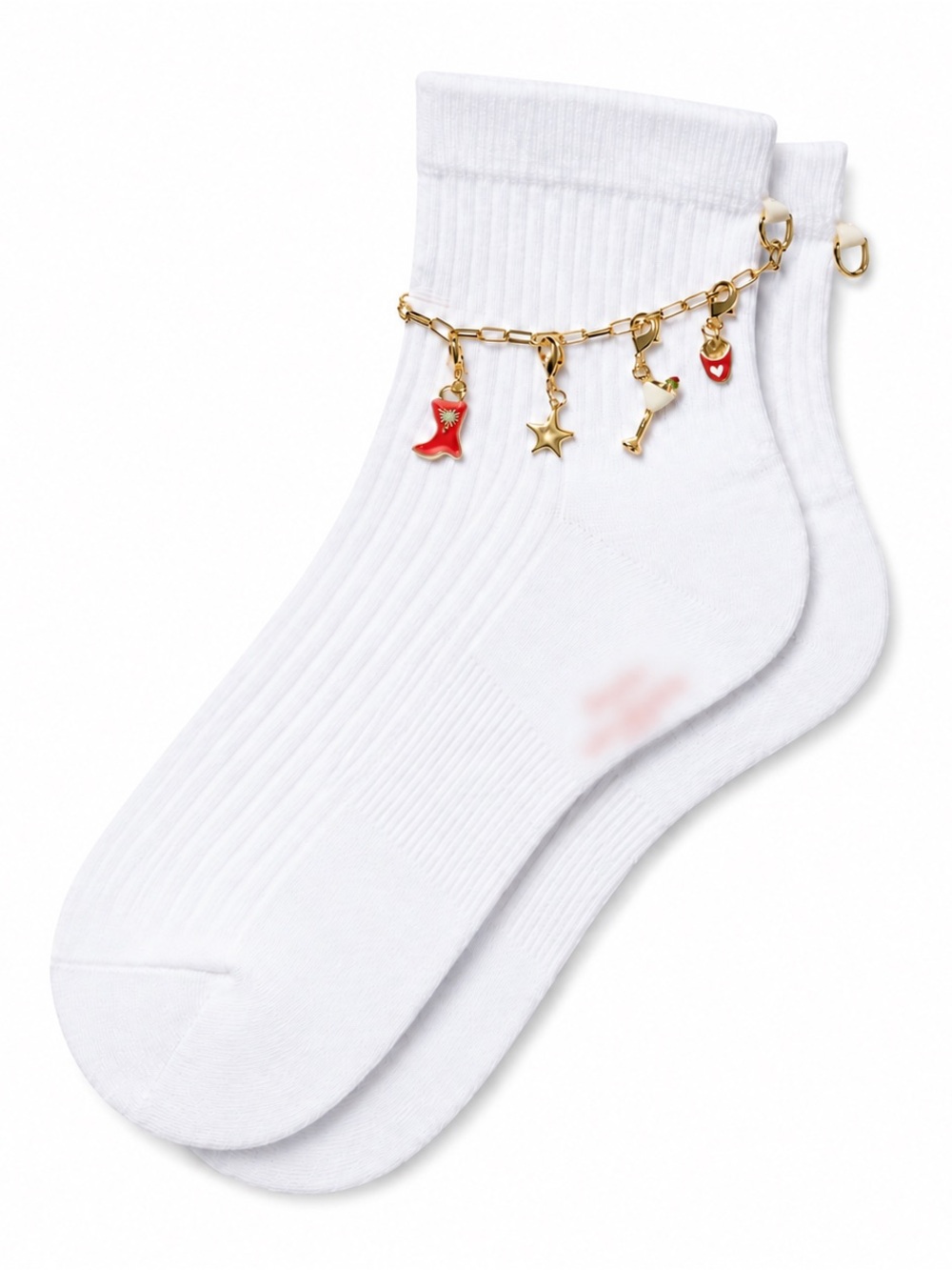 Bombas x Susan Alexandra Charms Anklet Quarter Socks Size M NWT